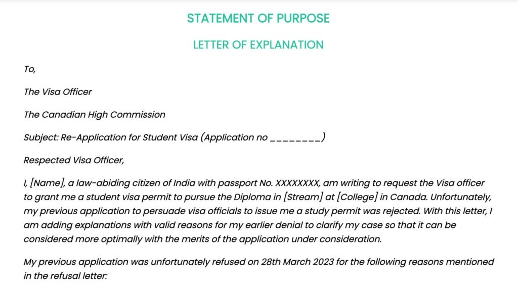 SOP for University sample. https://www.write-right.in/samples/sample-sop-for-canada-study-visa-after-refusal/